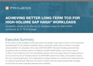 Achieving Better Long-Term TCO for High-Volume SAP HANA Workloads