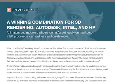A Winning Combination for 3D Rendering: Autodesk, Intel and HP