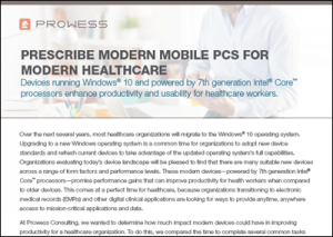 Prescribe Modern Mobile PCs for Modern Healthcare