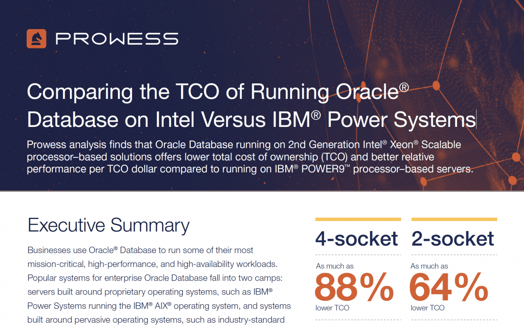 Comparing the TCO of Running Oracle Database on Intel Versus IBM Power Systems