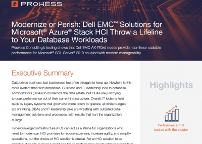 Modernize or Perish: Dell EMC Solutions for Microsoft Azure Stack HCI Throw a Lifeline to Your Database Workloads
