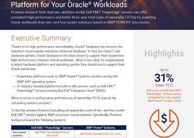 Lower Your TCO by Selecting the Right Platform for Your Oracle® Workloads
