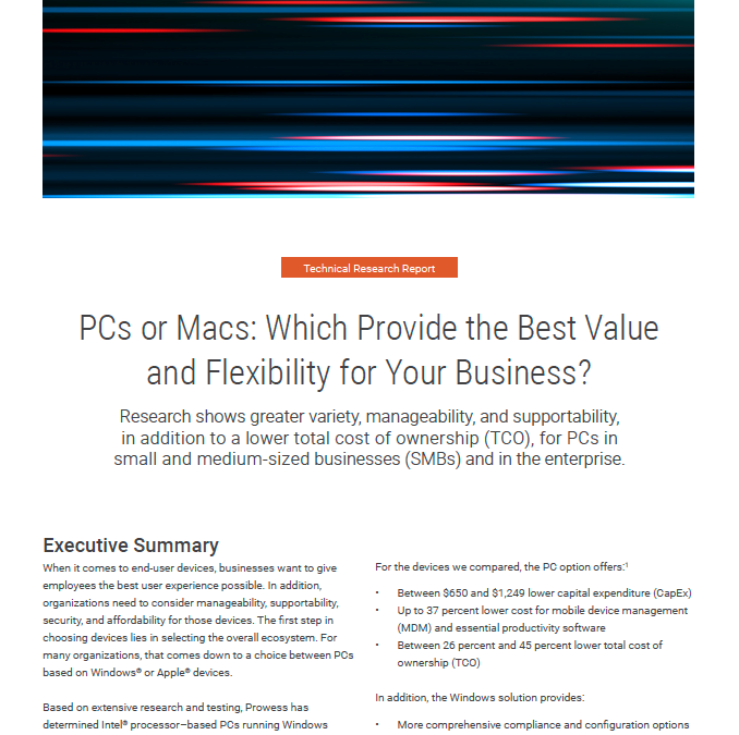 PCs or Macs: Which Provide the Best Value and Flexibility for Your Business?