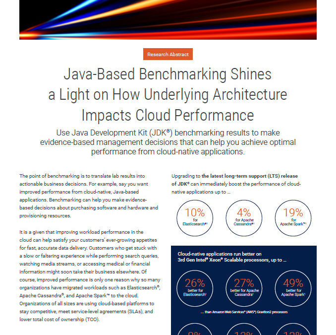 Java-Based Benchmarking Shines a Light on How Underlying Architecture Impacts Cloud Performance
