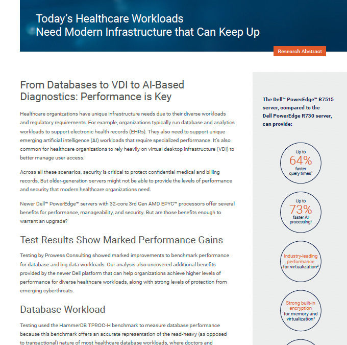 Today’s Healthcare Workloads Need Modern Infrastructure that Can Keep Up