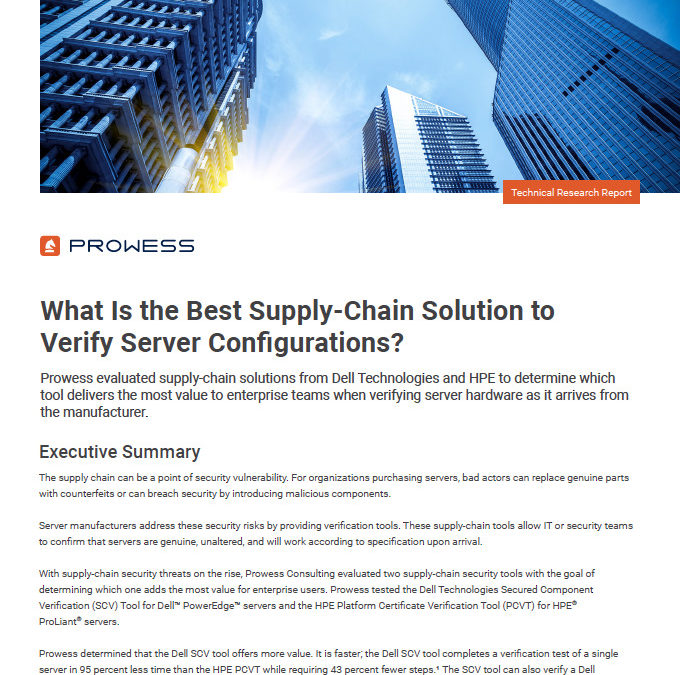 What Is the Best Supply-Chain Solution to Verify Server Configurations?